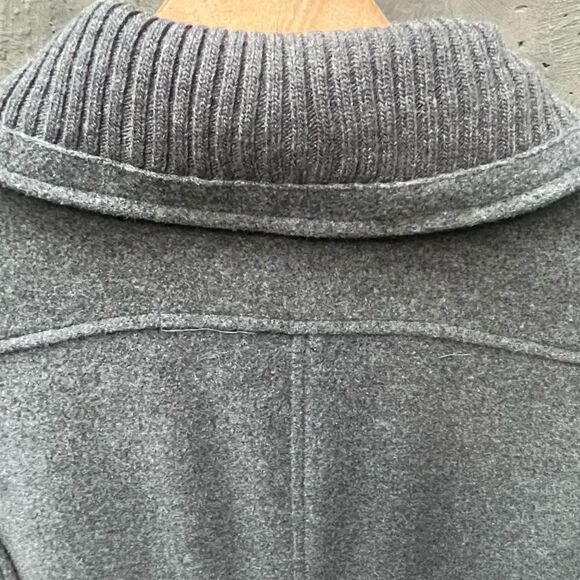 H&M SLEEK 3/4 LENGTH ZIP UP WOOL COAT SZ L - Picture 3 of 13